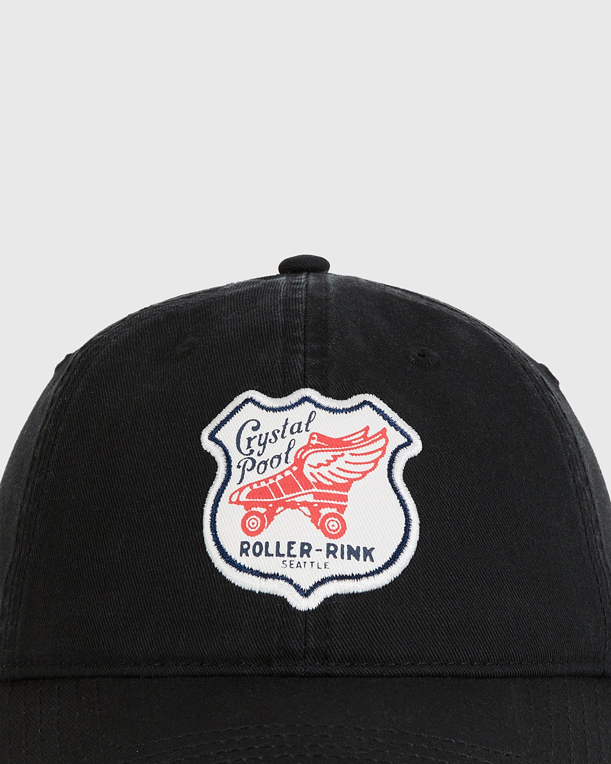 Seattle Crystal Pool Roller Rink Washed Cotton Ballcap product image 5, provided for visual reference and product detail