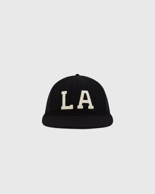 Los Angeles (PCL) 1949 Authentic Wool Ballcap - Black product image 1, provided for visual reference and product detail