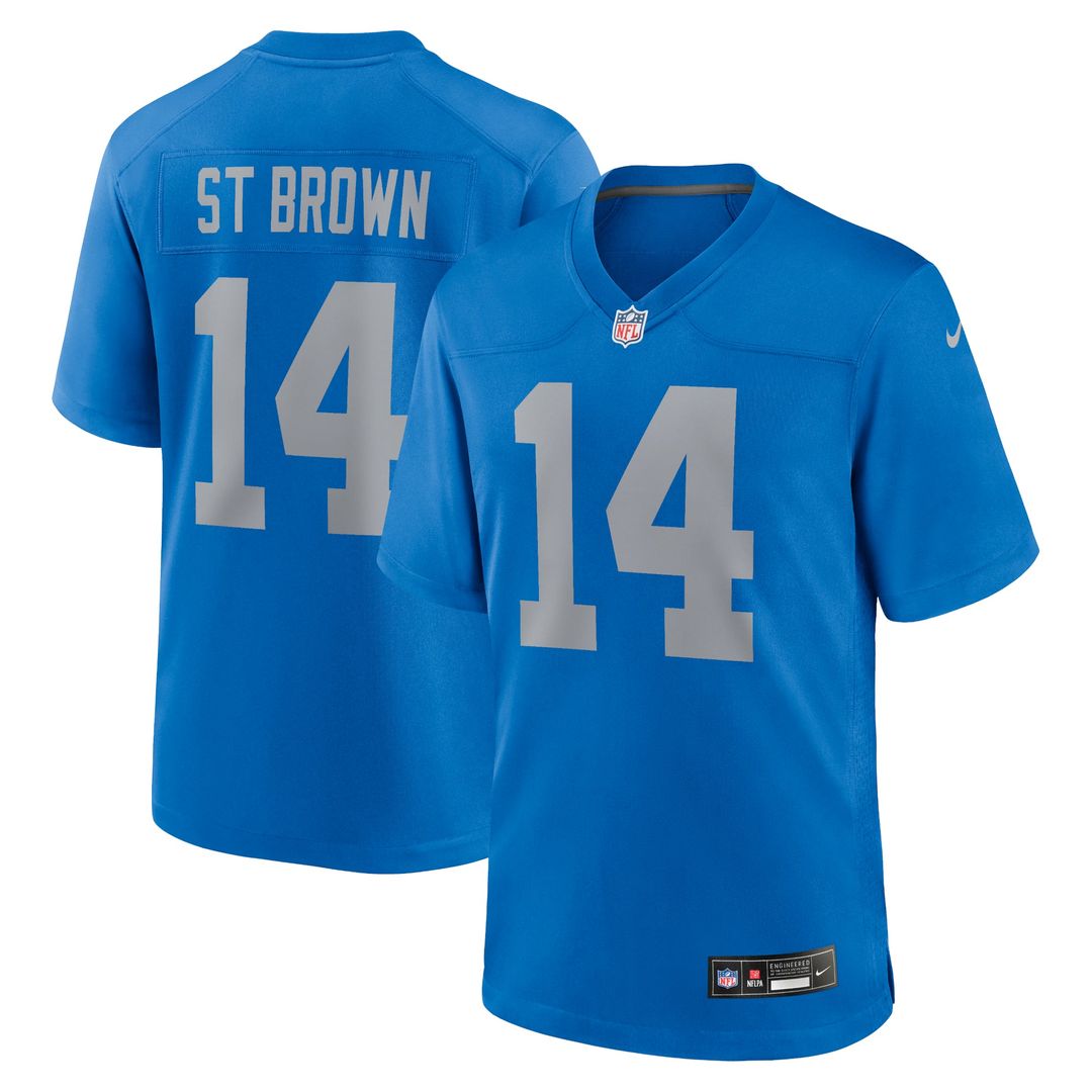Detroit Lions Amon - Ra St. Brown Nike Blue Alternate Game product image 1