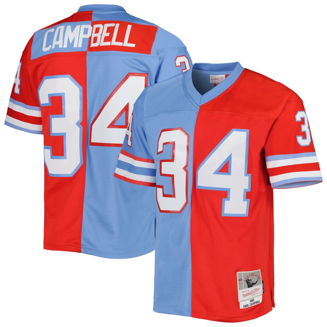 Houston Oilers Earl Campbell Mitchell & Ness Red/Light Blue product image 1