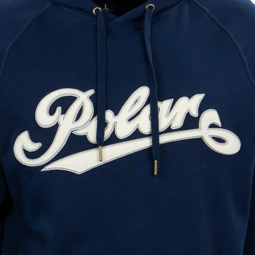 Cerveceria Polar French Terry Script Hooded Sweatshirt product image 2, provided for visual reference and product detail