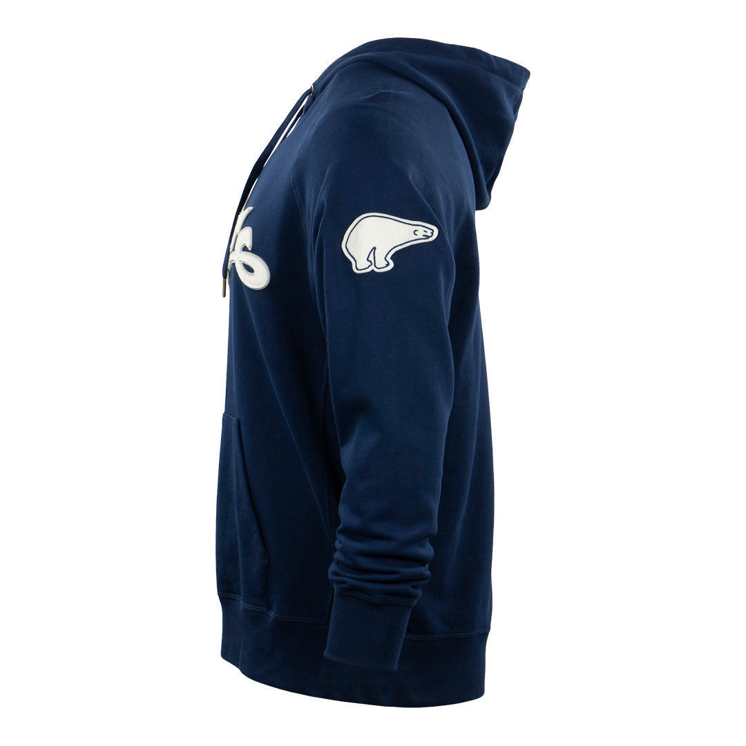 Cerveceria Polar French Terry Script Hooded Sweatshirt product image 3, provided for visual reference and product detail