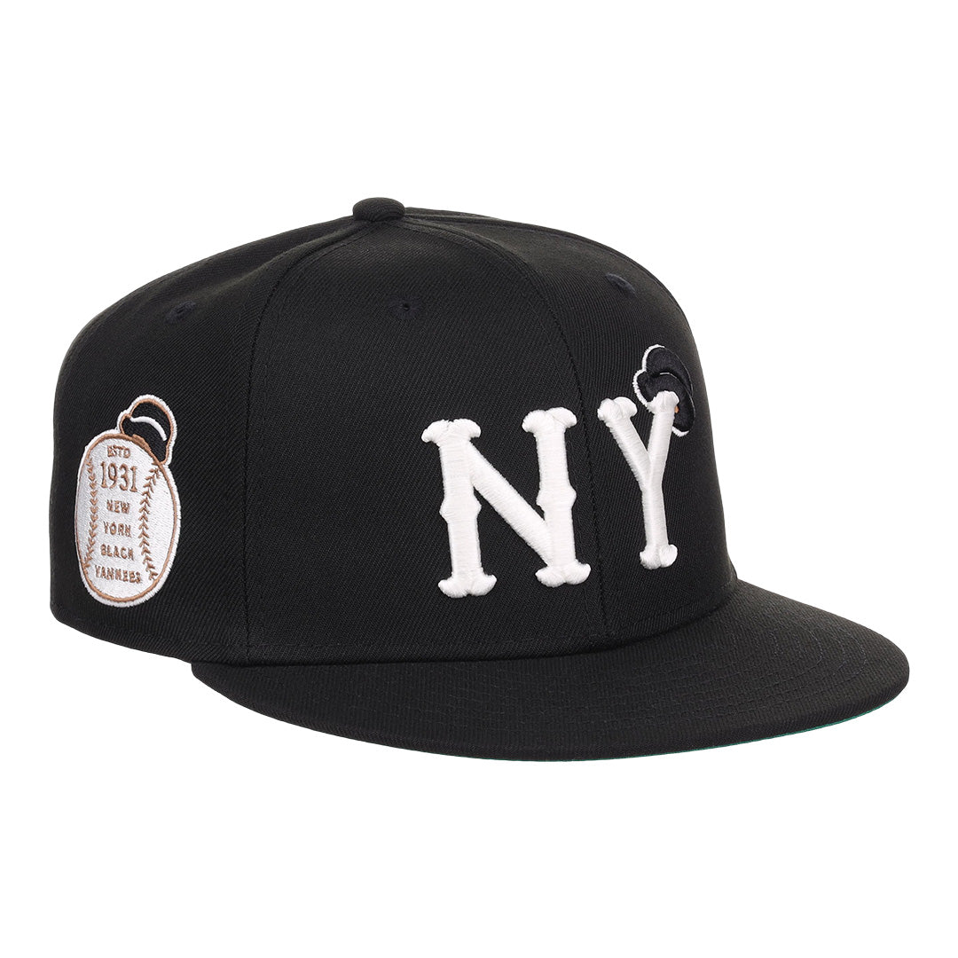 New York Black Yankees NLB Flip Fitted Ballcap product image 1, provided for visual reference and product detail review
