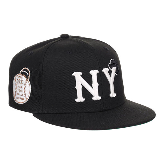 New York Black Yankees NLB Flip Fitted Ballcap product image 1, provided for visual reference and product detail review