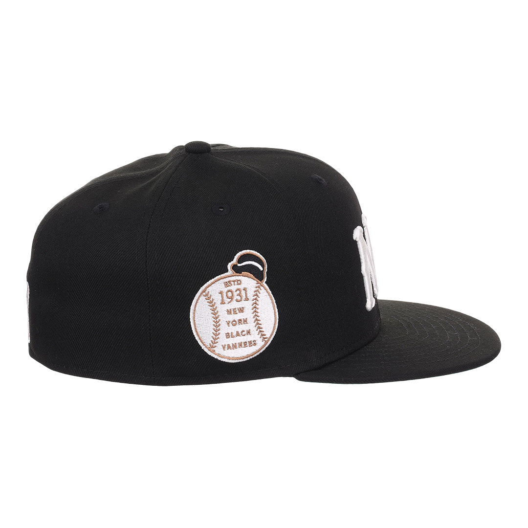 New York Black Yankees NLB Flip Fitted Ballcap product image 3, provided for visual reference and product detail review