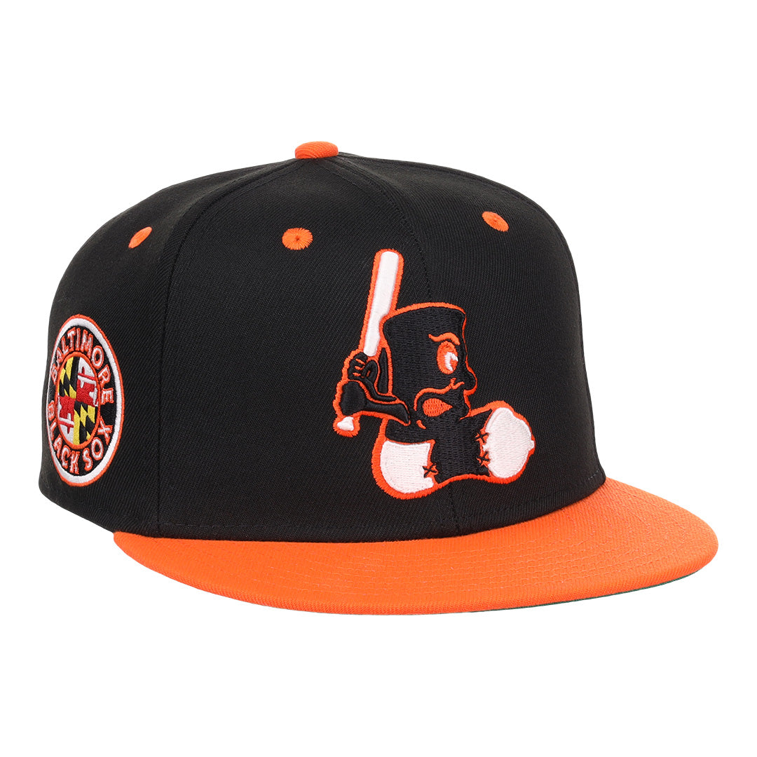 Baltimore Black Sox NLB Flip Fitted Ballcap product image 1, provided for visual reference and product detail review