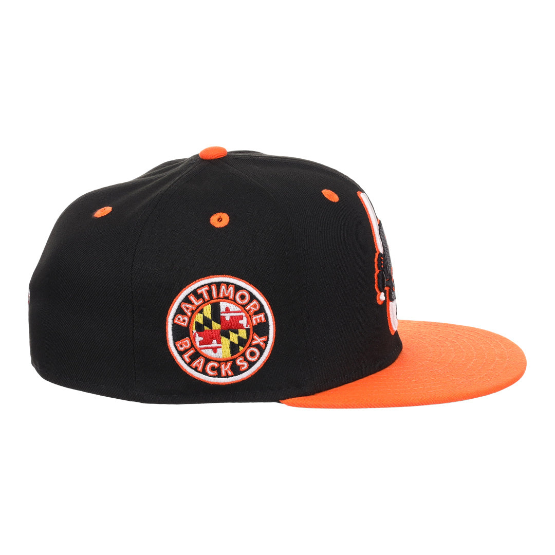 Baltimore Black Sox NLB Flip Fitted Ballcap product image 3, provided for visual reference and product detail review