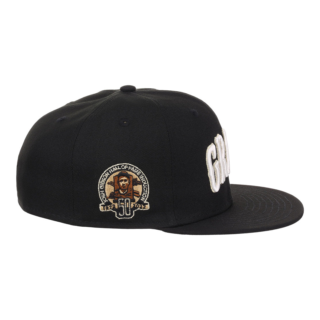 Homestead Grays Josh Gibson Fitted Ballcap - Black product image 3, provided for visual reference and product detail review