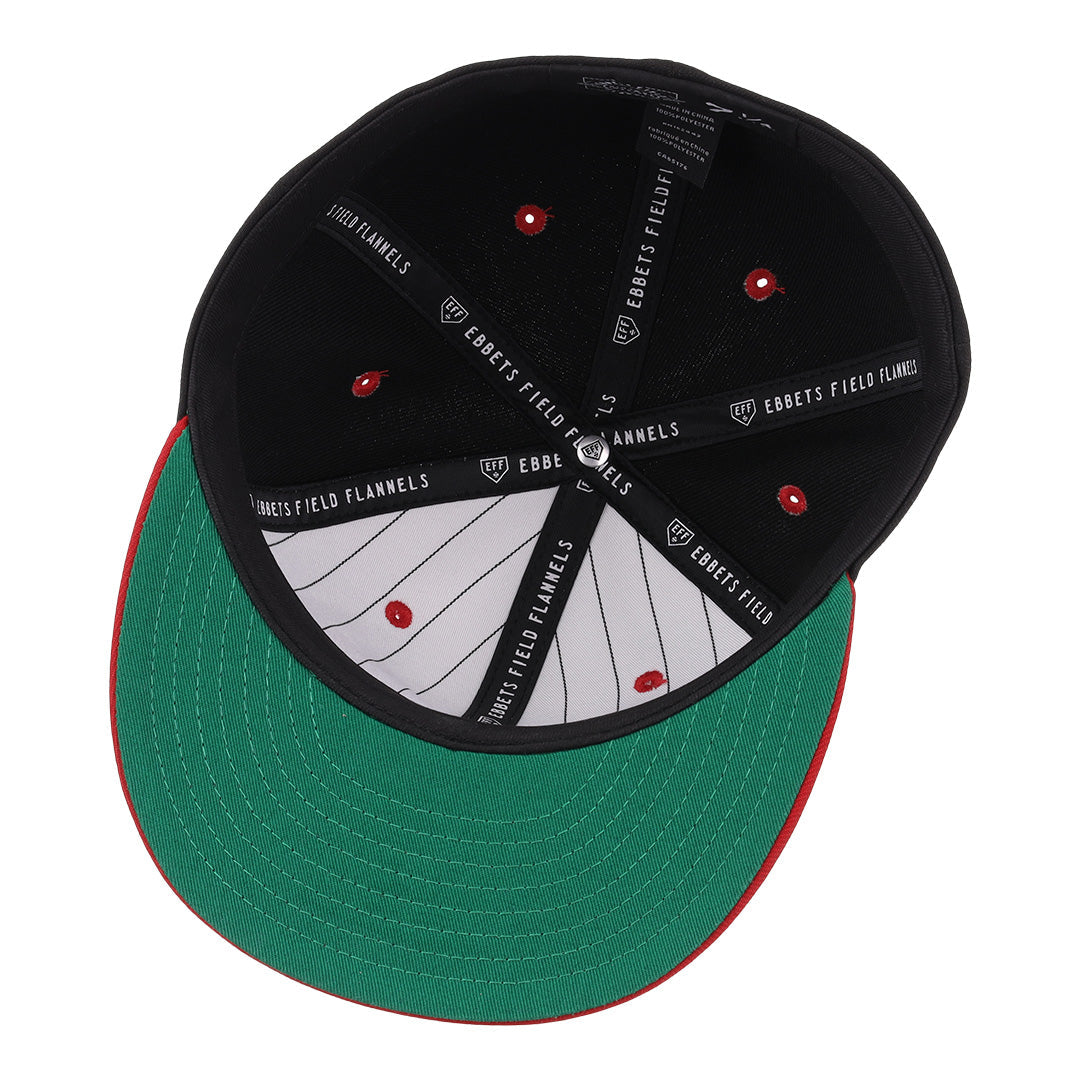 Tampa Smokers NLB Black and Red Fitted Ballcap product image 5, provided for visual reference and product detail review