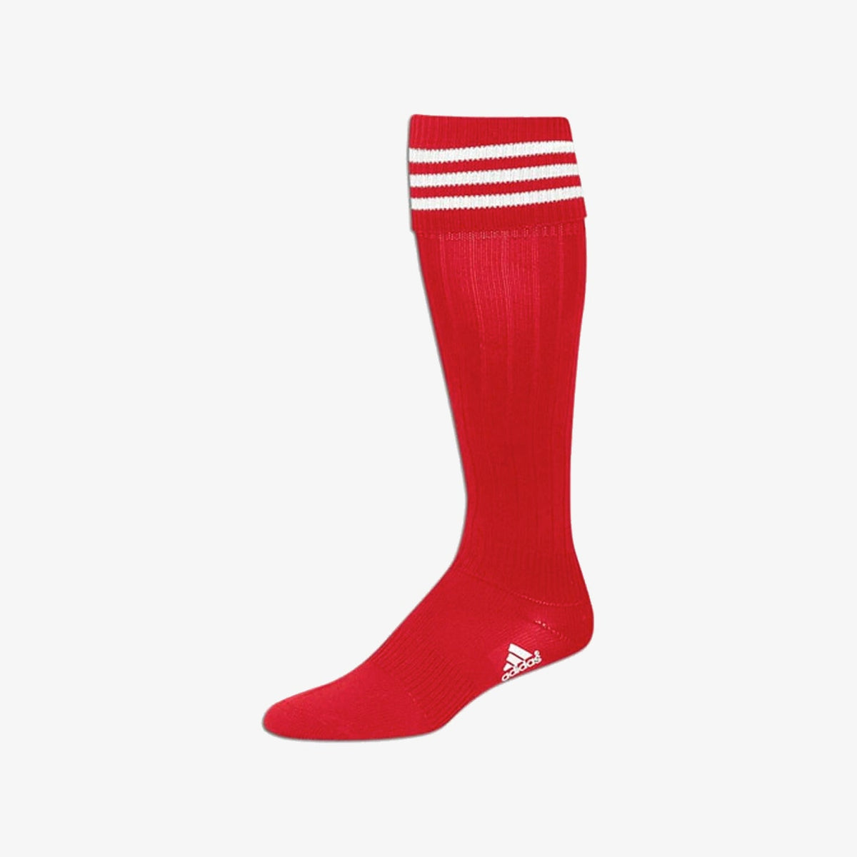 3-Stripe Soccer Sock Red - XSmall product image 1, provided for visual reference and product detail review