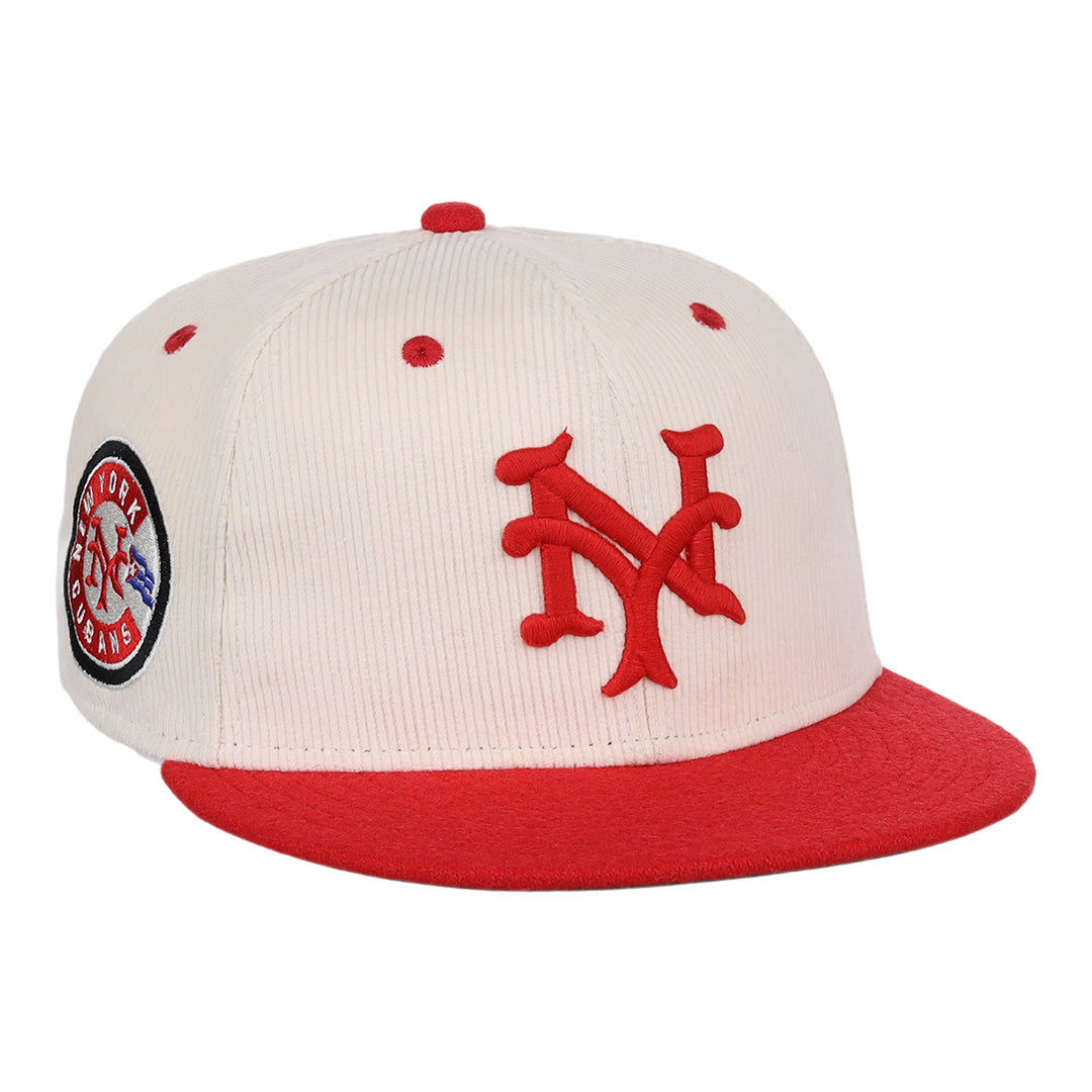 New York Cubans NLB Ground Rule Double Fitted Ballcap product image 1, provided for visual reference and product detail
