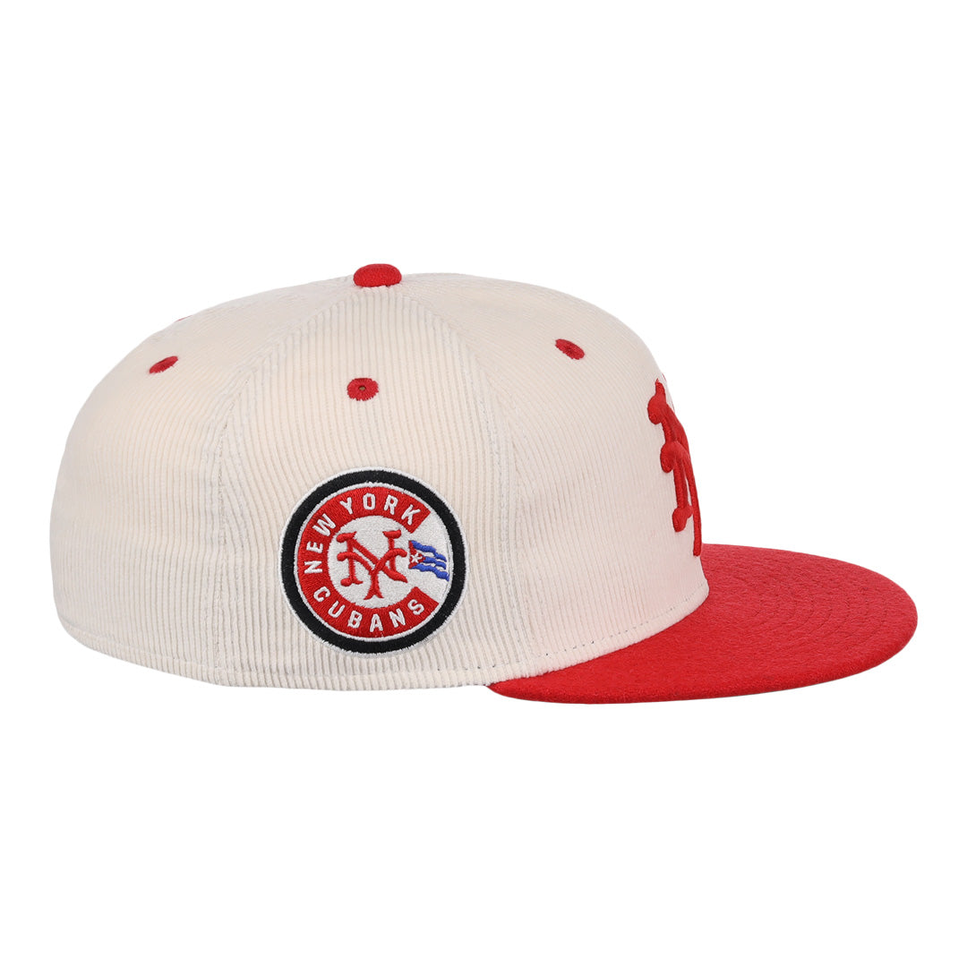 New York Cubans NLB Ground Rule Double Fitted Ballcap product image 3, provided for visual reference and product detail