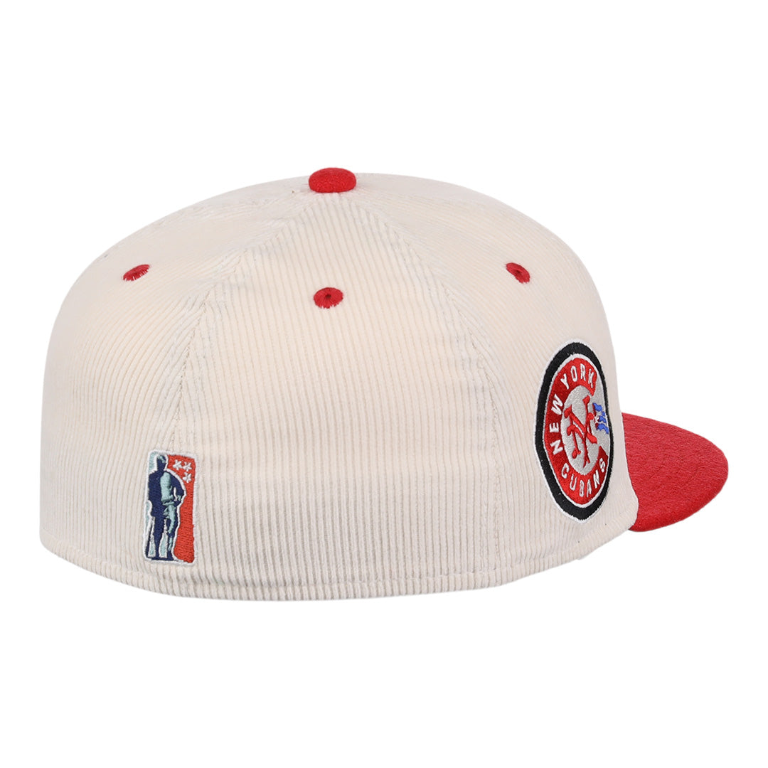 New York Cubans NLB Ground Rule Double Fitted Ballcap product image 4, provided for visual reference and product detail