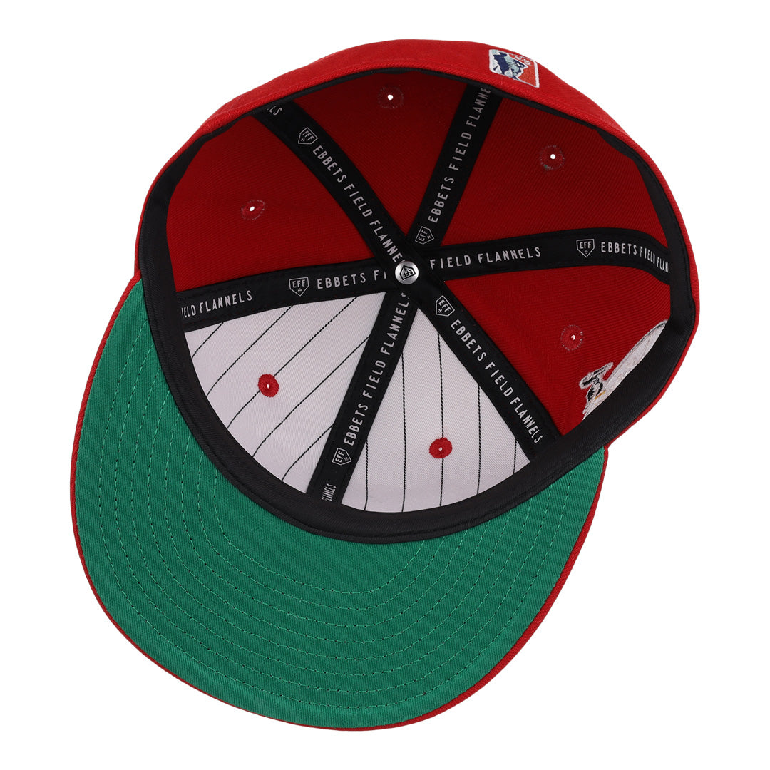 New Orleans Black Pelicans NLB Team Color Fitted Ballcap - Red product image 5, provided for visual reference and product