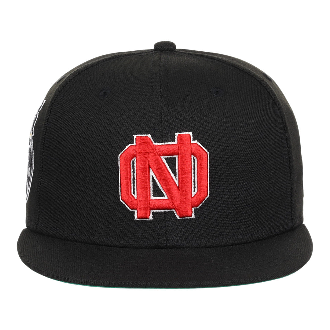 New Orleans Black Pelicans NLB Team Color Fitted Ballcap - Black product image 2, provided for visual reference and product
