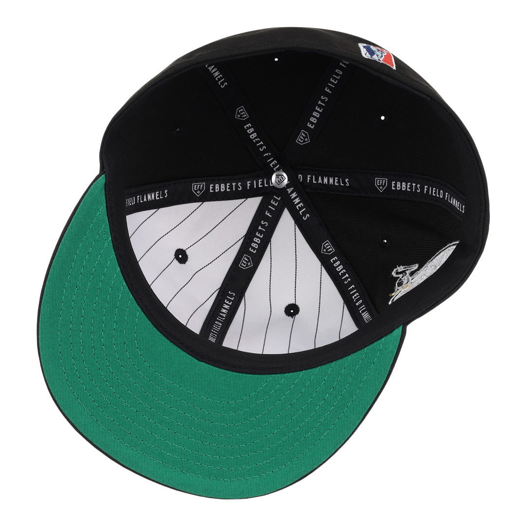 New Orleans Black Pelicans NLB Team Color Fitted Ballcap - Black product image 5, provided for visual reference and product