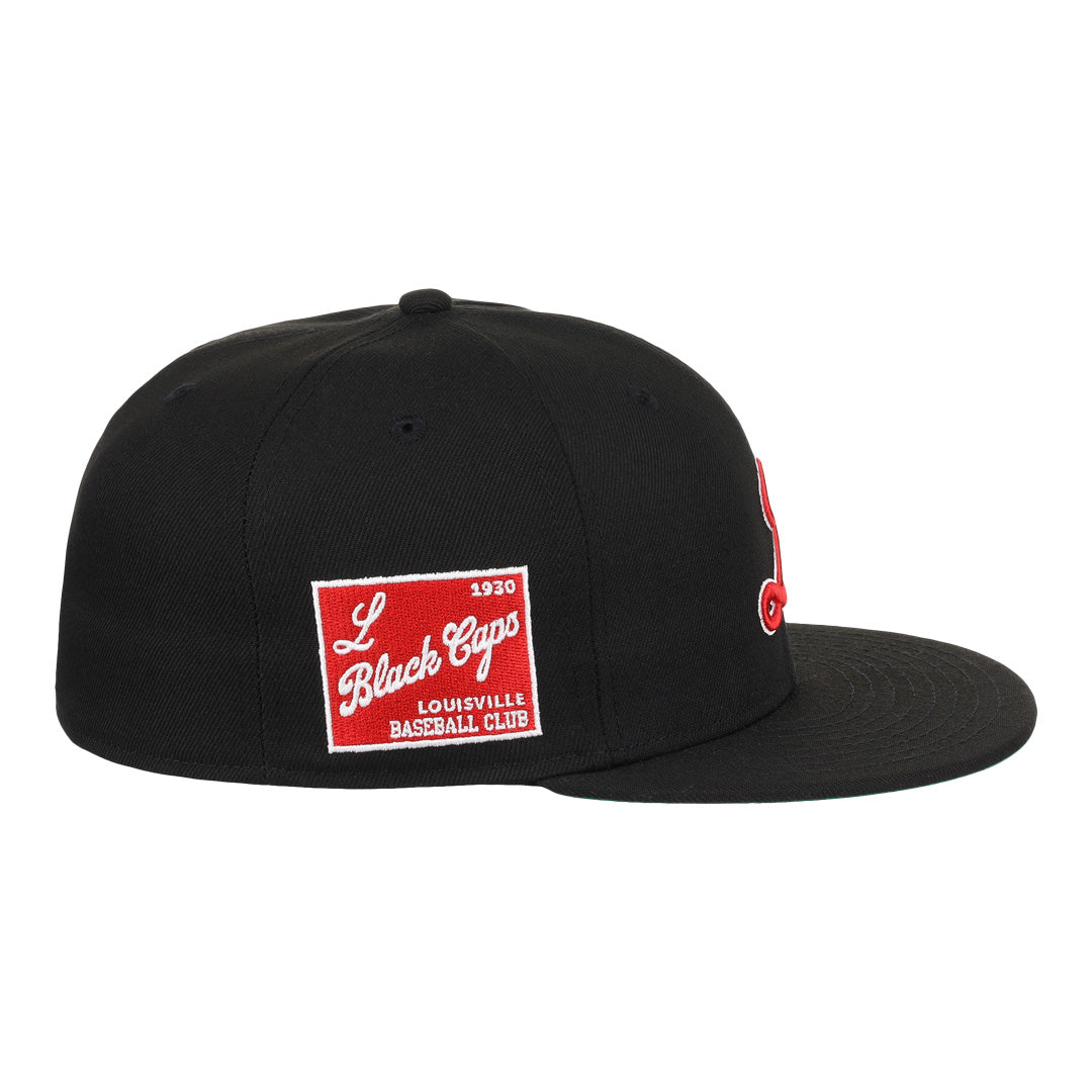 Louisville Black Caps NLB Team Color Fitted Ballcap product image 3, provided for visual reference and product detail review