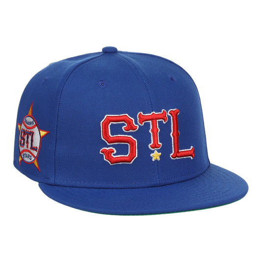 St. Louis Stars NLB Team Color Fitted Ballcap product image 1, provided for visual reference and product detail review