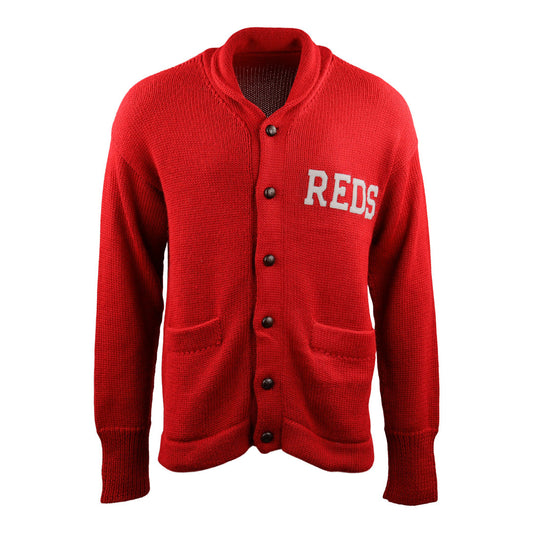 Cincinnati Reds 1919 Shawl Collar Sweater product image 1, provided for visual reference and product detail review