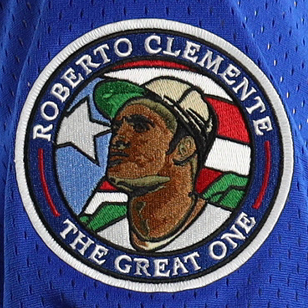 Roberto Clemente Santurce Cangrejeros Vintage Inspired NL Replica V-Neck Mesh Jersey - Royal product image 4, provided for