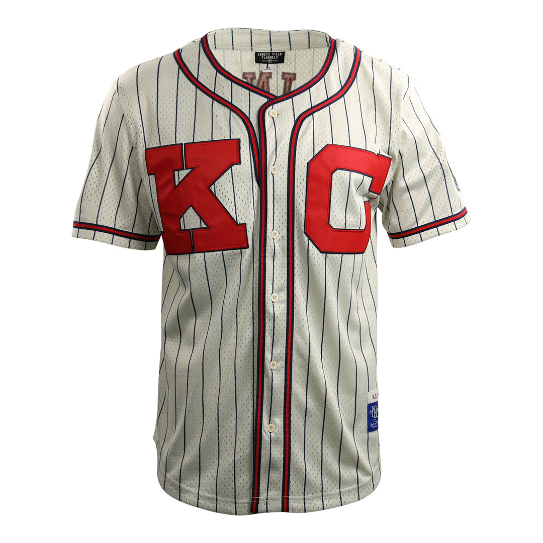 Jackie Robinson Kansas City Monarchs Vintage Inspired NL Replica Button-Up Mesh Jersey product image 1, provided for visual