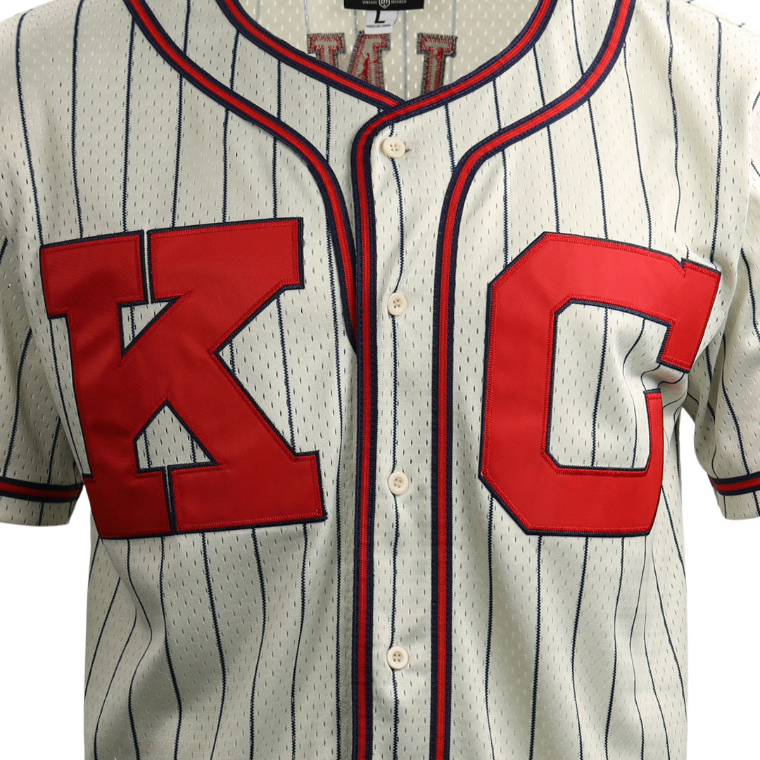 Jackie Robinson Kansas City Monarchs Vintage Inspired NL Replica Button-Up Mesh Jersey product image 2, provided for visual
