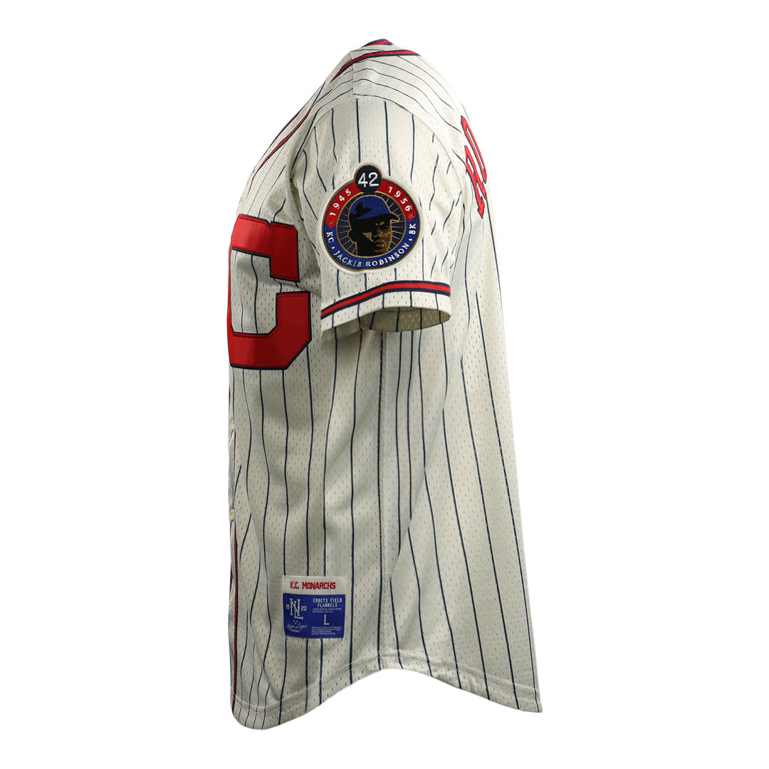 Jackie Robinson Kansas City Monarchs Vintage Inspired NL Replica Button-Up Mesh Jersey product image 3, provided for visual