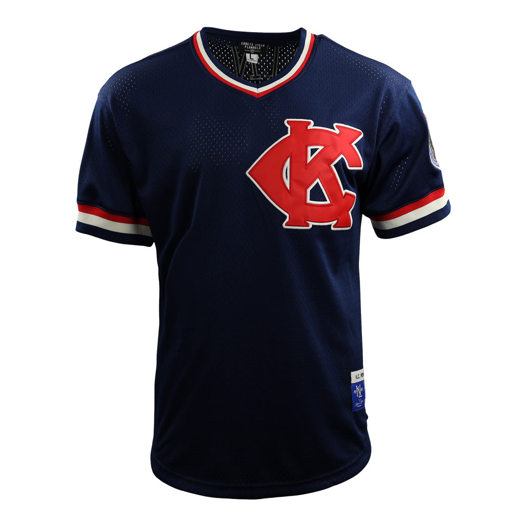 Jackie Robinson Kansas City Monarchs Vintage Inspired NL Replica V-Neck Mesh Jersey product image 1, provided for visual