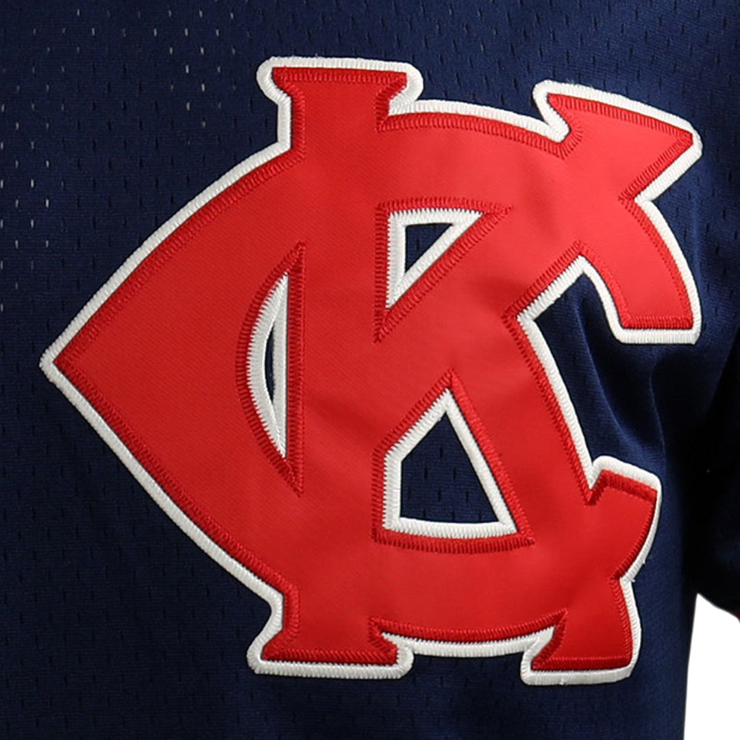Jackie Robinson Kansas City Monarchs Vintage Inspired NL Replica V-Neck Mesh Jersey product image 2, provided for visual