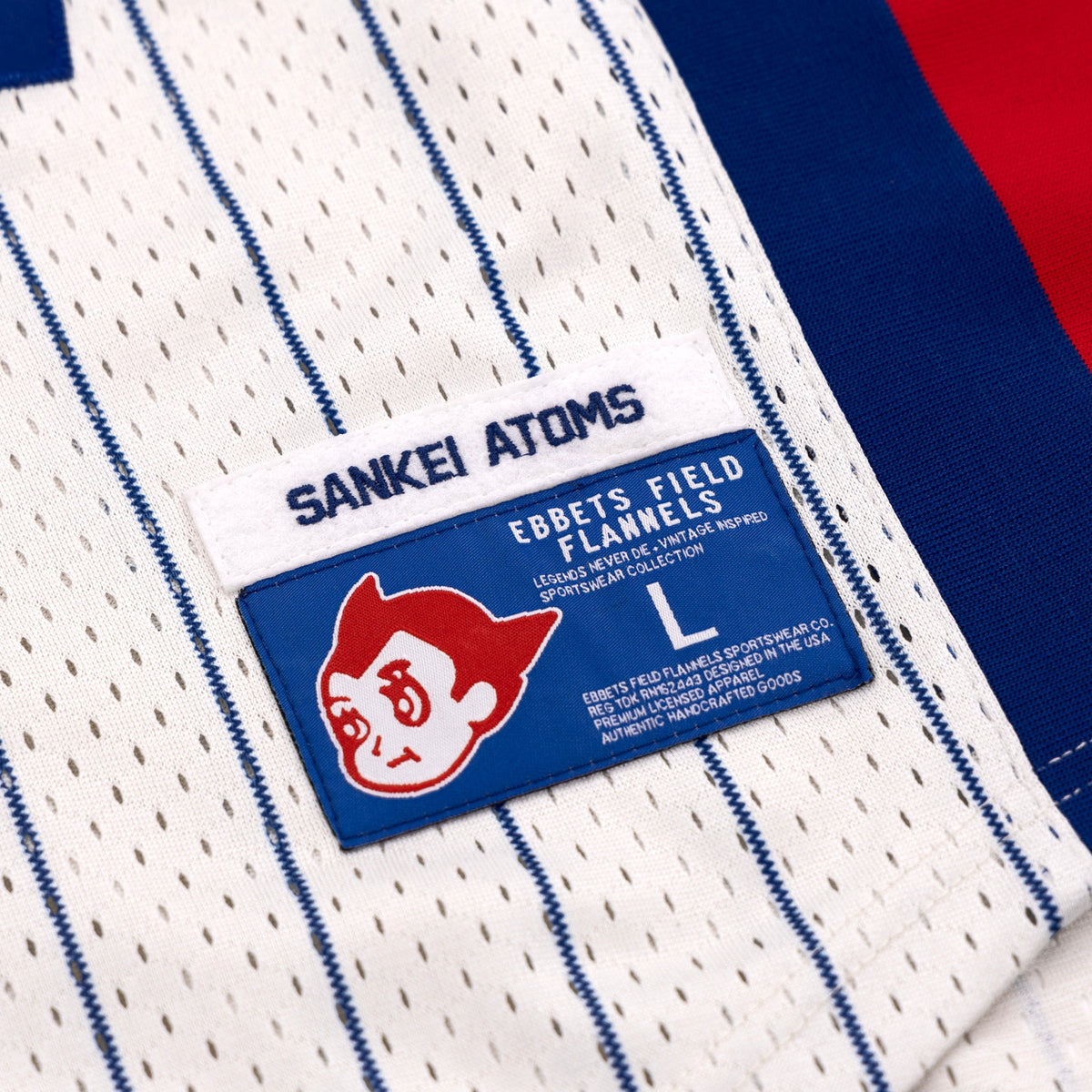 Sankei Atoms EFF Pinstripe Button Down Jersey product image 4, provided for visual reference and product detail review