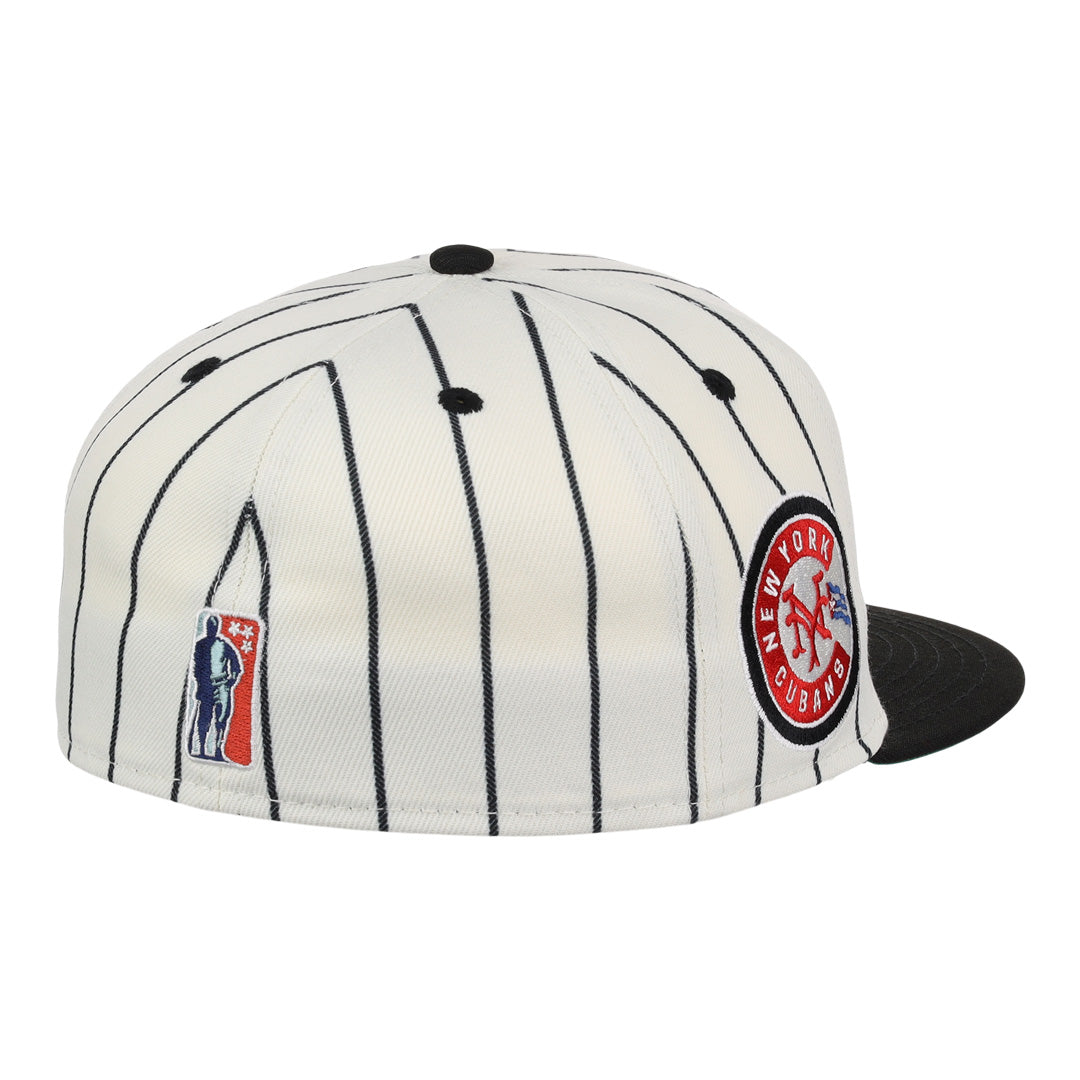 New York Cubans NLB Pinstripe Fitted Ballcap product image 3, provided for visual reference and product detail review