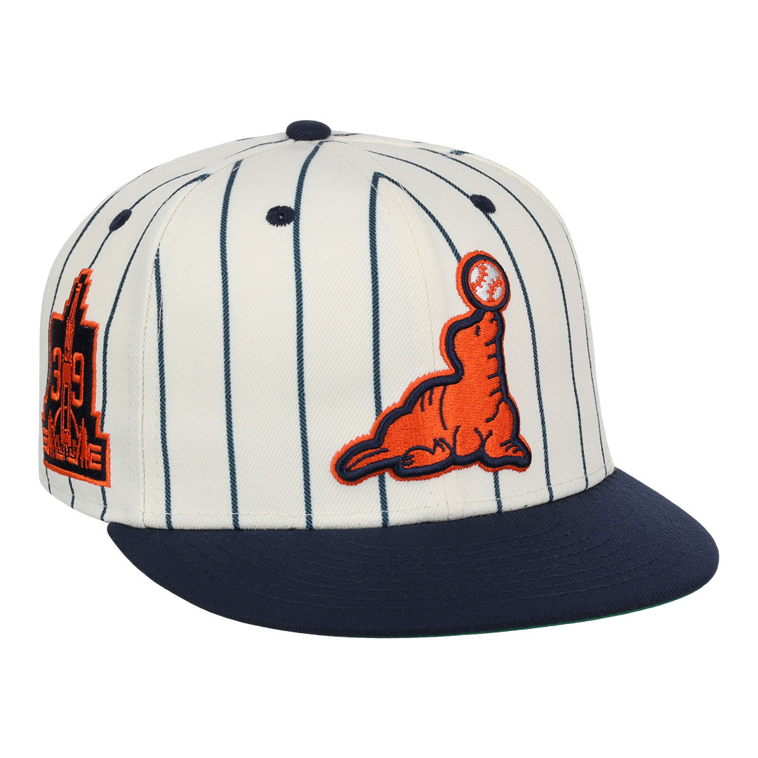 San Francisco Seals Pinstripe Fitted Ballcap product image 1, provided for visual reference and product detail review