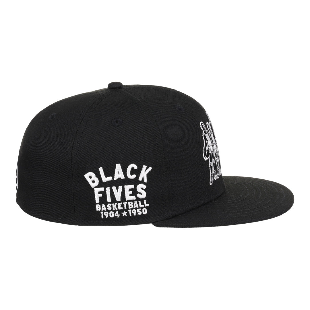 Black Fives Fitted Ballcap product image 2, provided for visual reference and product detail review