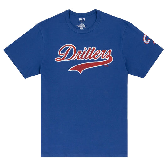 Tulsa Drillers EFF MiLB Vintage T-Shirt product image 1, provided for visual reference and product detail review