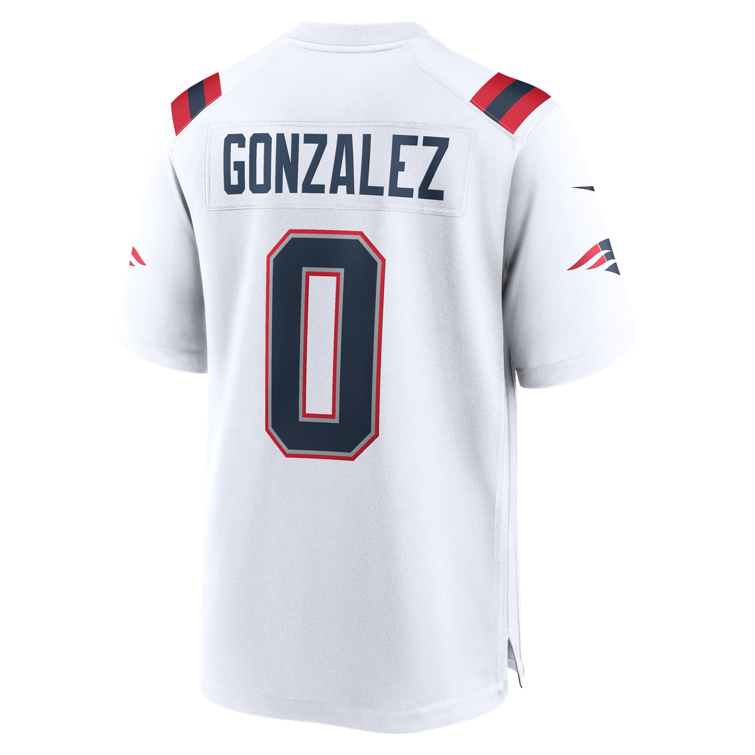 New England Patriots Christian Gonzalez Nike White Game product image 7