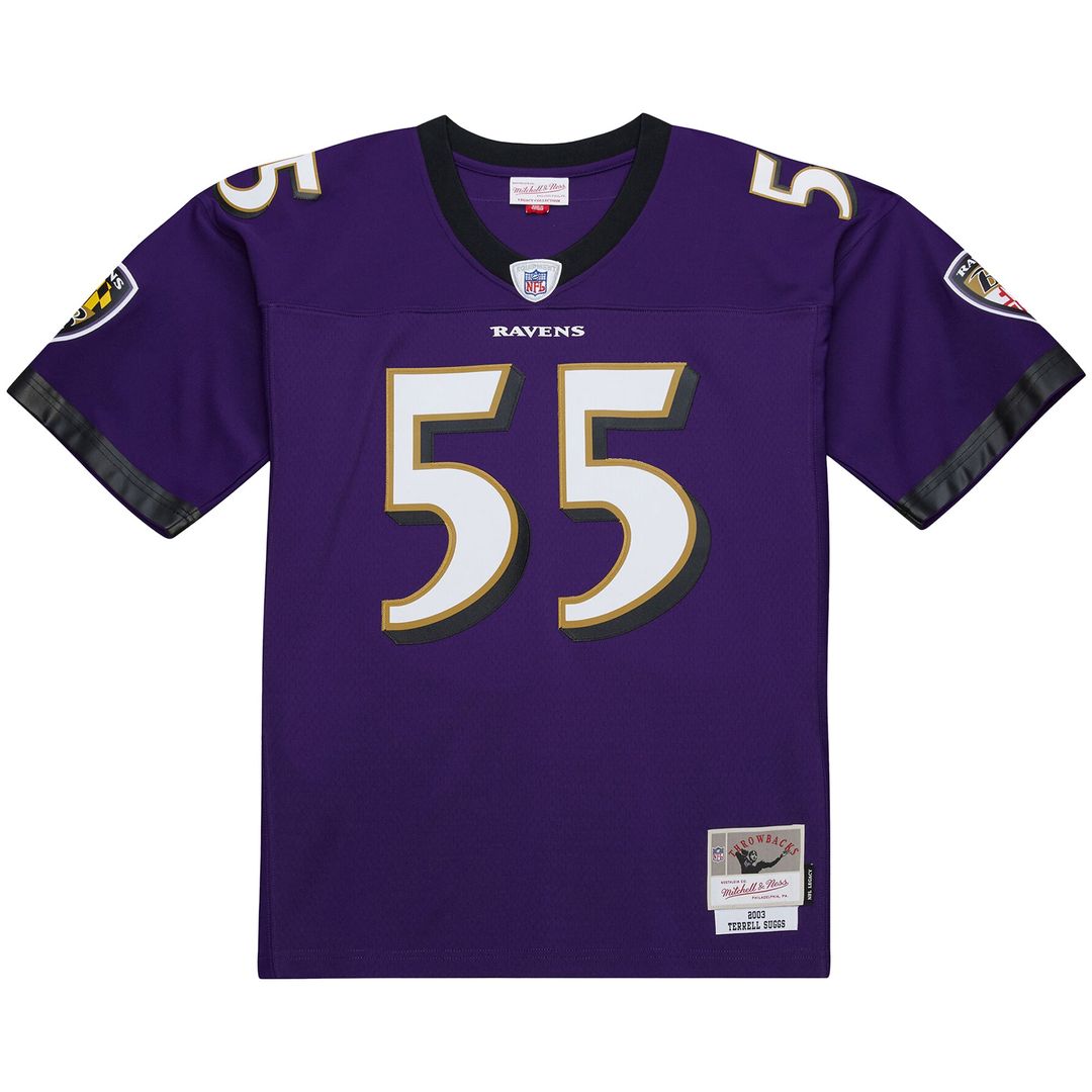 Baltimore Ravens Terrell Suggs Mitchell & Ness White 2003 product image 18