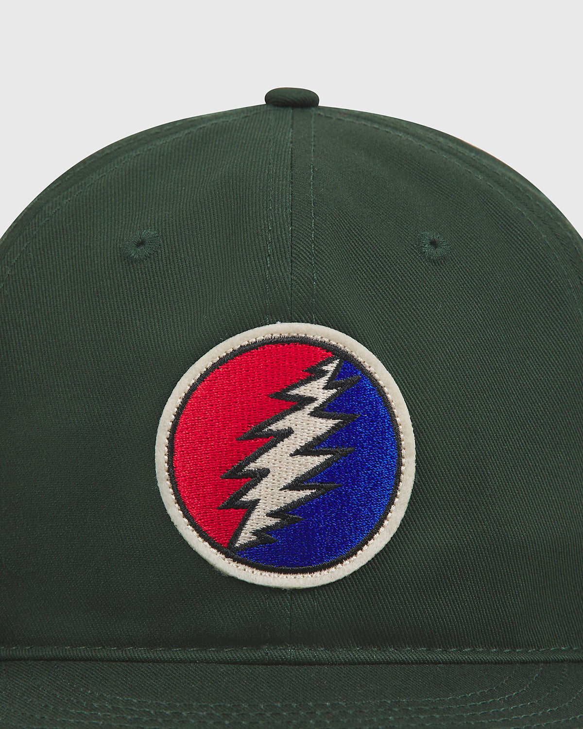 Grateful Dead Lightning Bolt Cotton Twill Ballcap product image 2, provided for visual reference and product detail review