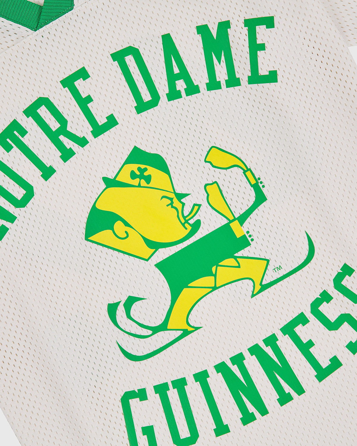 Notre Dame X Guinness Mesh Football Jersey product image 4, provided for visual reference and product detail review