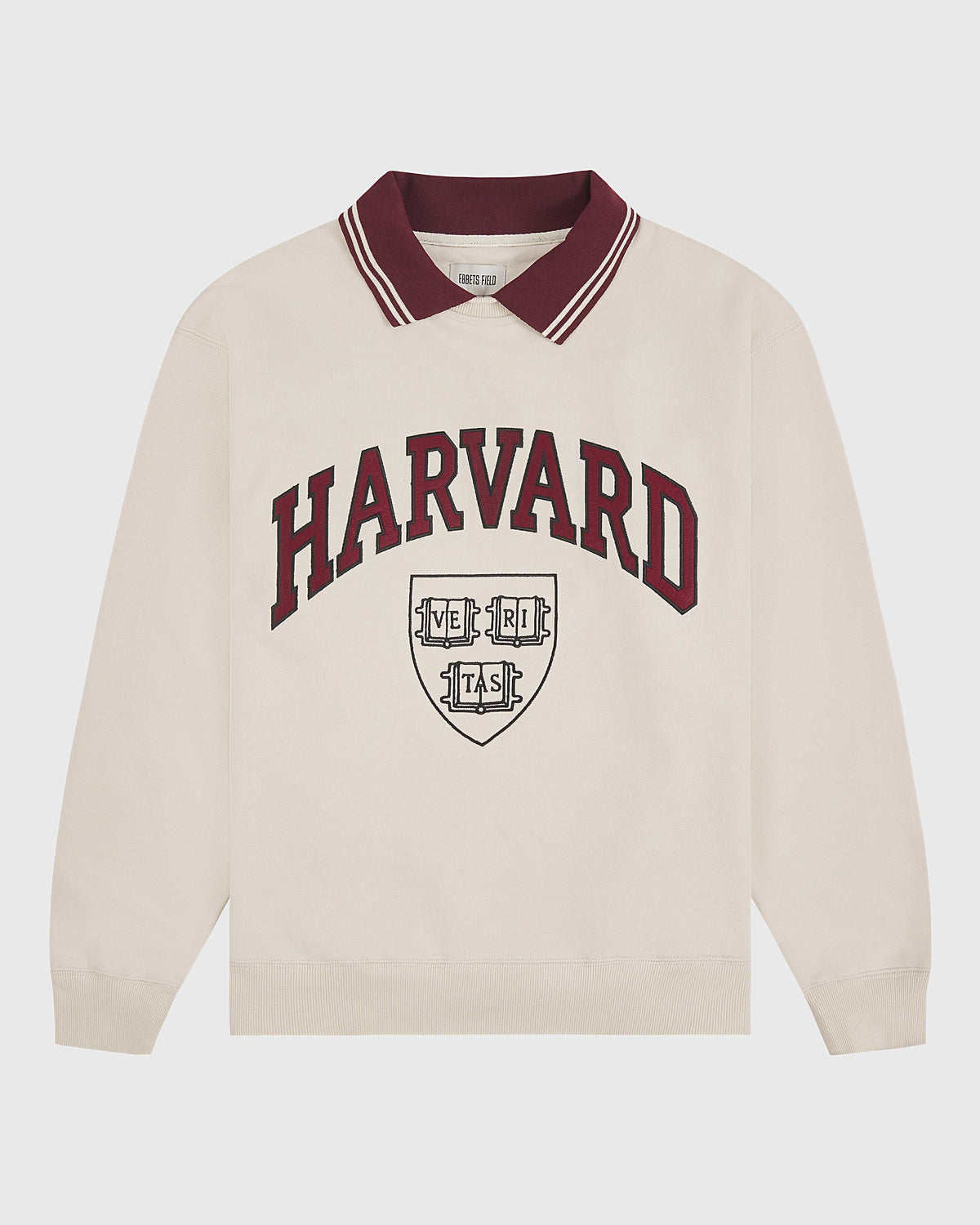 Harvard University Collard Crewneck Sweatshirt product image 1, provided for visual reference and product detail review