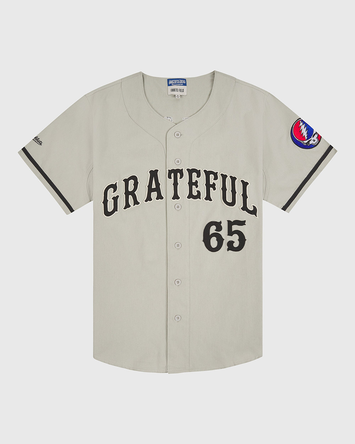 Grateful Dead Cotton Twill Button-Up Baseball Jersey product image 1, provided for visual reference and product detail review