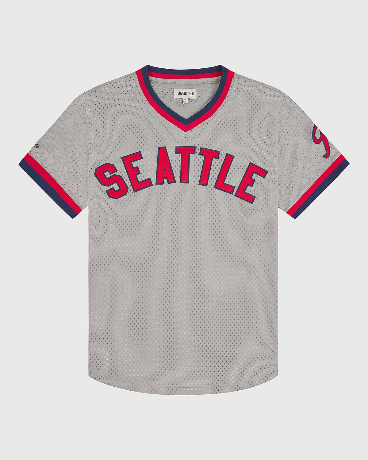 Seattle Rainiers 1951 Mesh V-Neck Road Jersey product image 1, provided for visual reference and product detail review