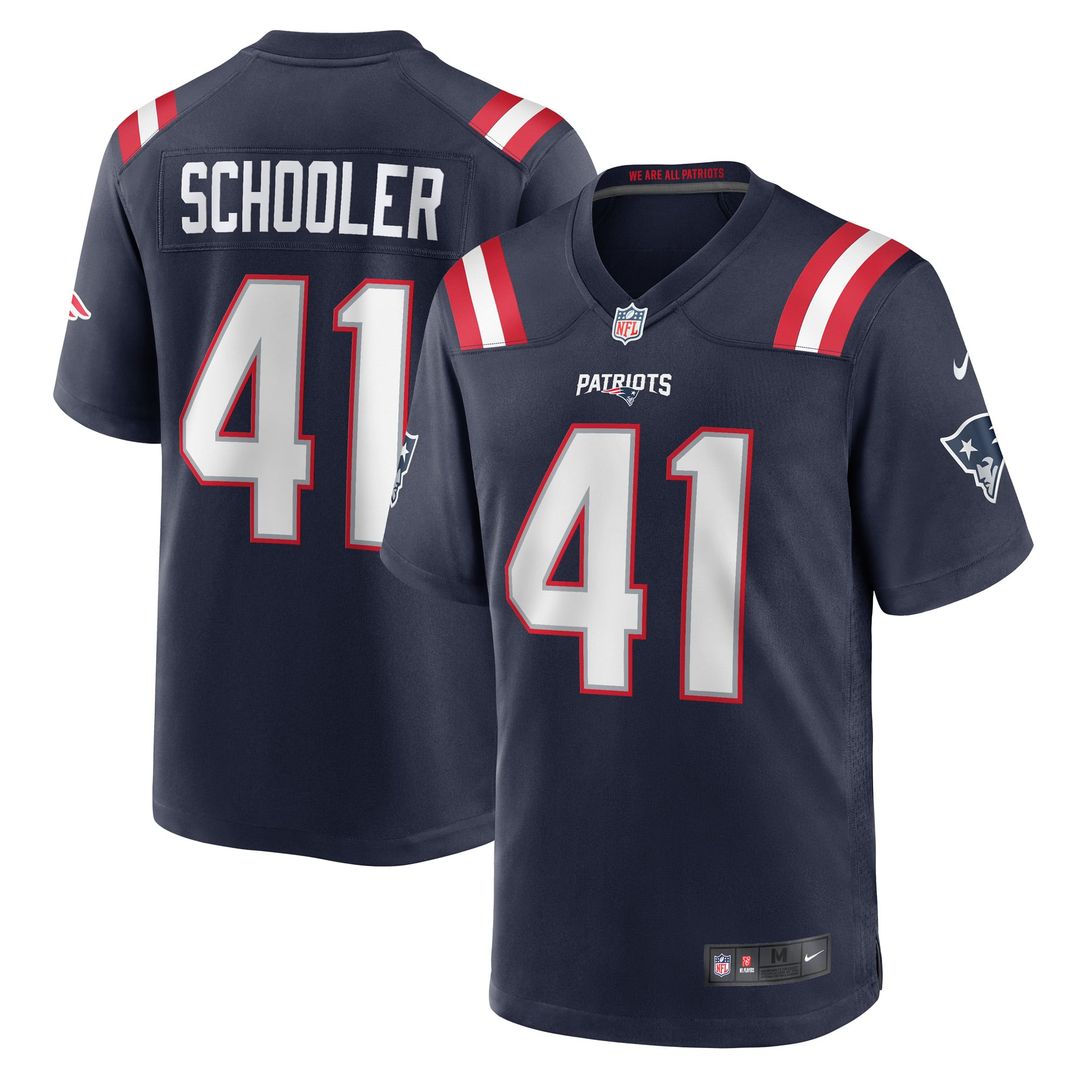 New England Patriots Brenden Schooler Nike Navy Game Jersey product image 1