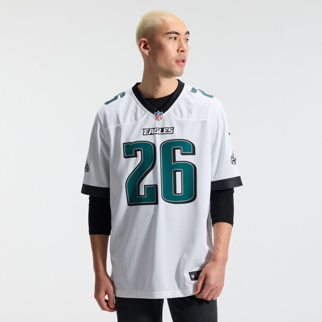 Philadelphia Eagles Saquon Barkley Nike White Game Jersey product image 2