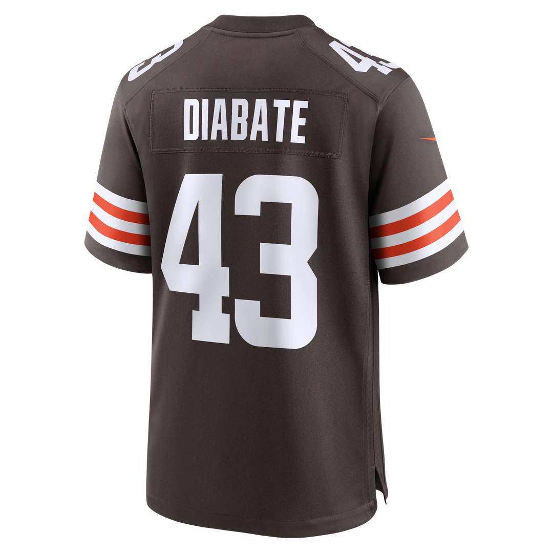 Cleveland Browns Mohamoud Diabate Nike Brown Game Jersey product image 3