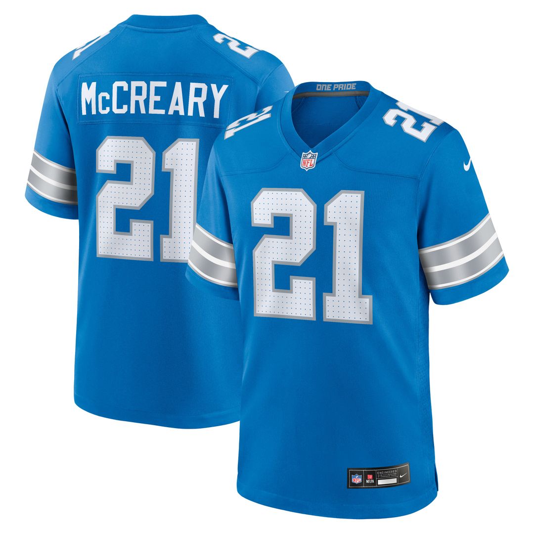 Detroit Lions Roger McCreary Nike Blue Game Jersey product image 1