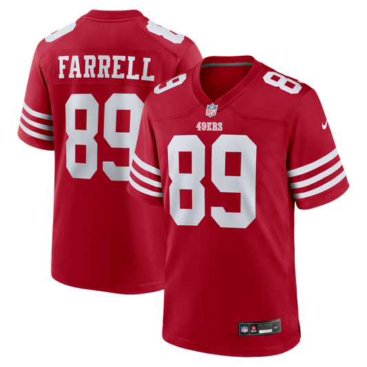 San Francisco 49ers Luke Farrell Nike Scarlet Game Jersey product image 1