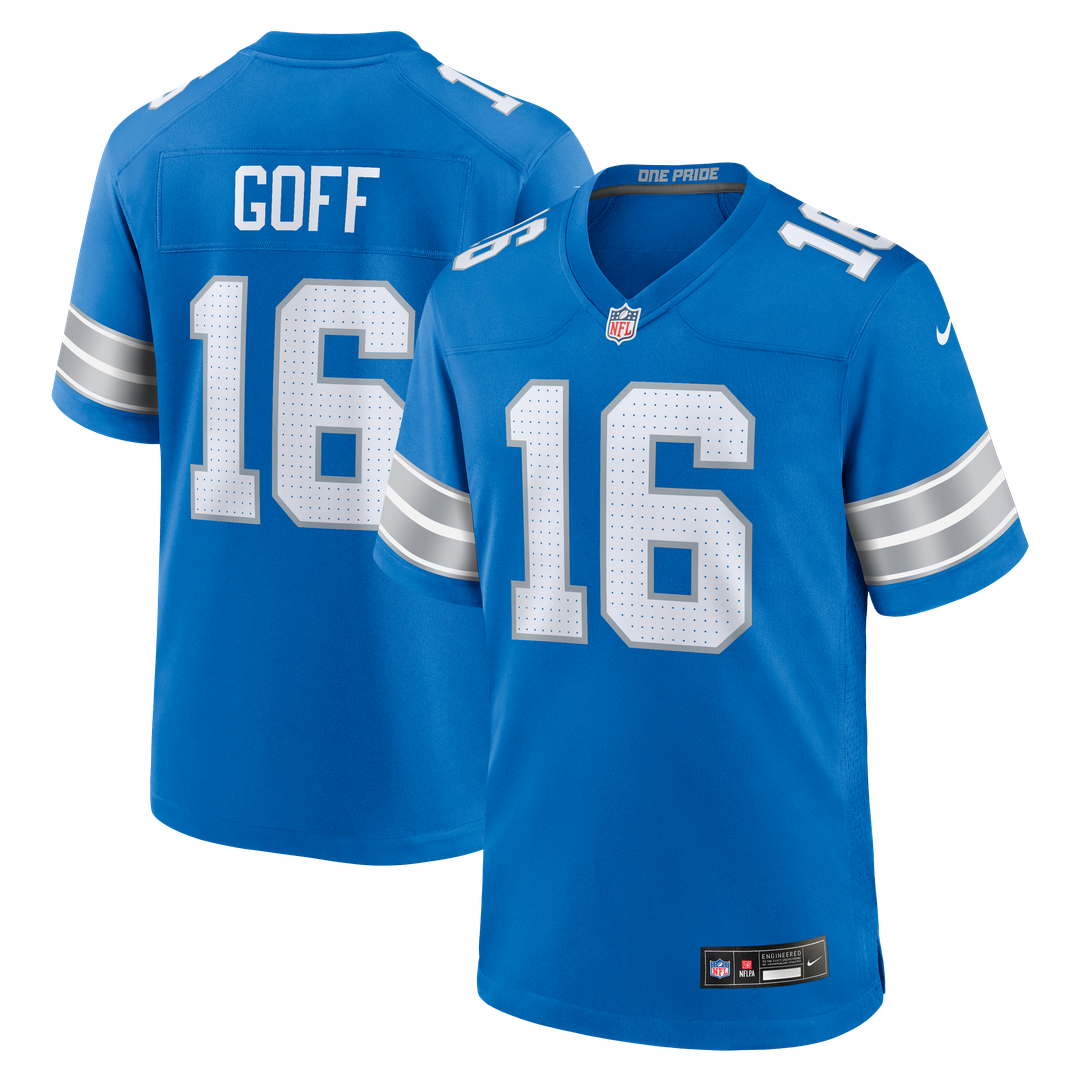 Detroit Lions Jared Goff Nike Blue Game Jersey product image 1
