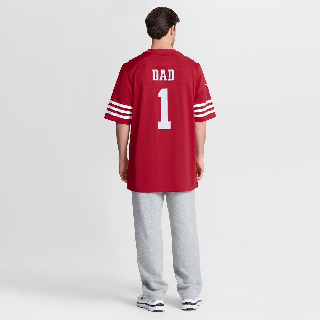 San Francisco 49ers Number 1 Dad Nike Scarlet Game Jersey product image 8