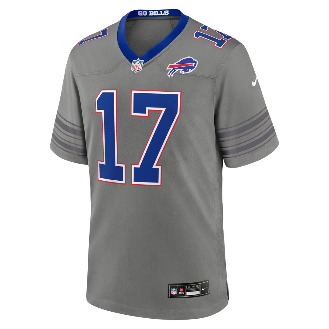 Buffalo Bills Josh Allen Nike Gray Nickel City Game Jersey product image 5