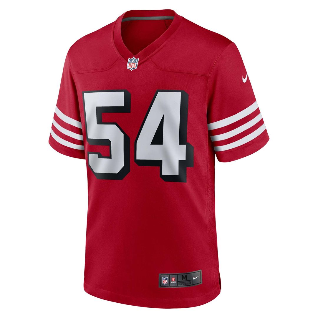 San Francisco 49ers Fred Warner Nike Scarlet Alternate Game product image 2